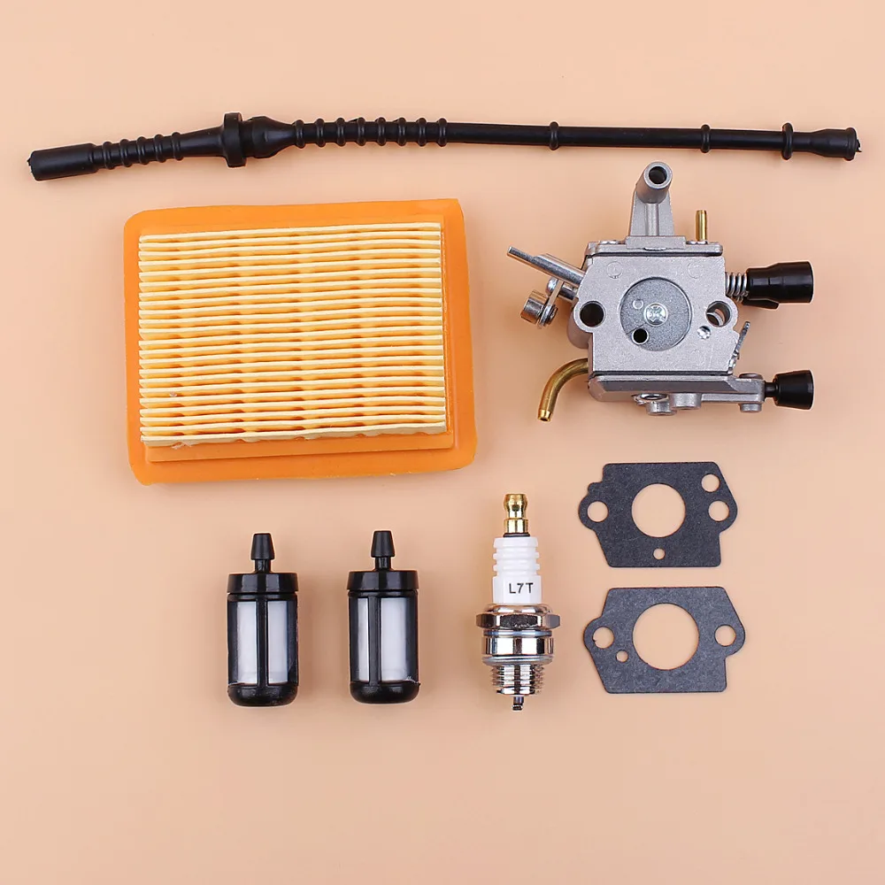 Carburetor Air Filter Fuel Line Gasket Kit Fit STIHL FS350 FS300 FS250 FS120 FS200 R FS020 FS202 Trimmer Brushcutter Parts