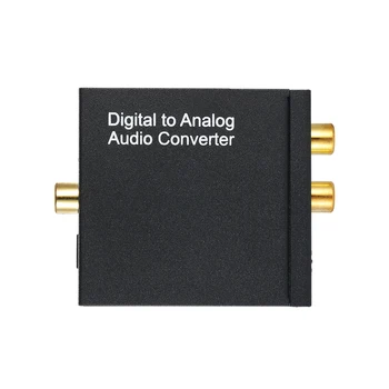 

Digital to Analog Audio Converter-Toslink and SPDIF/Coaxial Inputs to AUX 3.5mm Jack and Analog RCA L/R Support Earphone Output