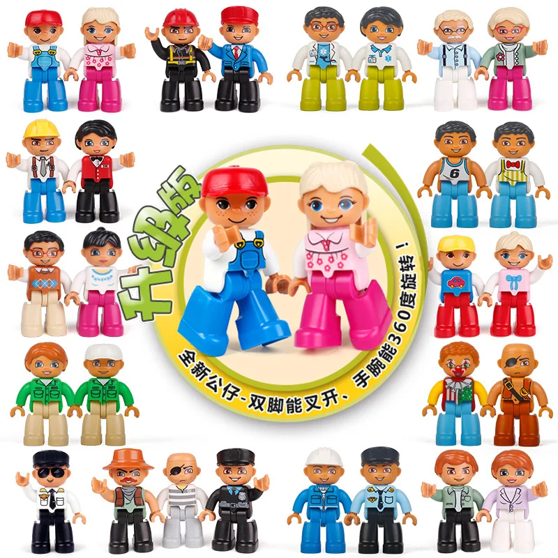 

DIY Large Particles Action Figures Building Blocks Compatible With Legoingly Duploed Bricks Train Educational Toys For Children