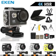 Оригинальная Экшн-камера eken H9R Ultra HD 4K WiFi с 2,4G пультом дистанционного управления 2," экраном 30 м водонепроницаемая Спортивная мини-камера