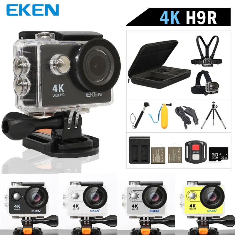 100% оригинальная Экшн камера EKEN H9R Ultra HD 4K WiFi с пультом дистанционного управления 2