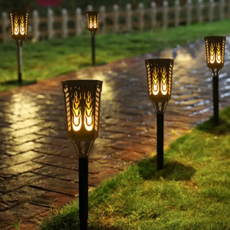 

Solar-powered LED Flame Lamp Waterproof Dancing Flickering Torch Light Outdoor Solar LED Fire Lights Garden Decoration