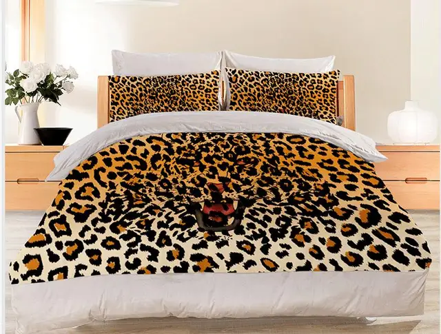 free shipping wholesale cow coral fleece piece set leopard print cow print bedding king size