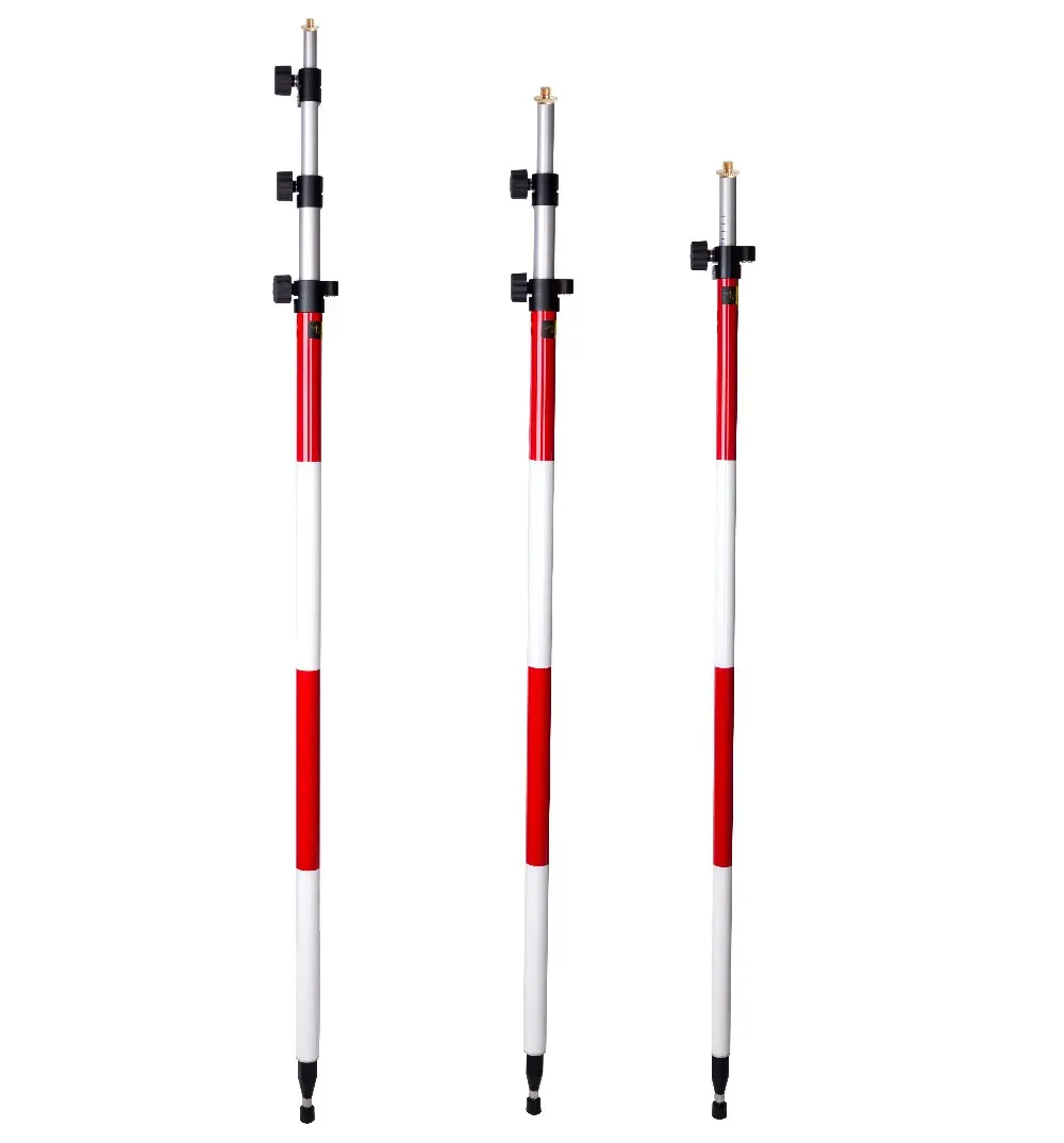 New Leter Prism Pole, Surveying For Survey Rod Pole With 5/8 X11 Thread