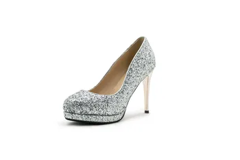 

Age season in 2019, the new super high with fine with waterproof bride shoes 33-42