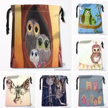

Custom Cartoon Owl House Drawstring Bags Printing Travel Storage Mini Pouch Swim Hiking Toy Bag Size 18x22cm#180412-11-90
