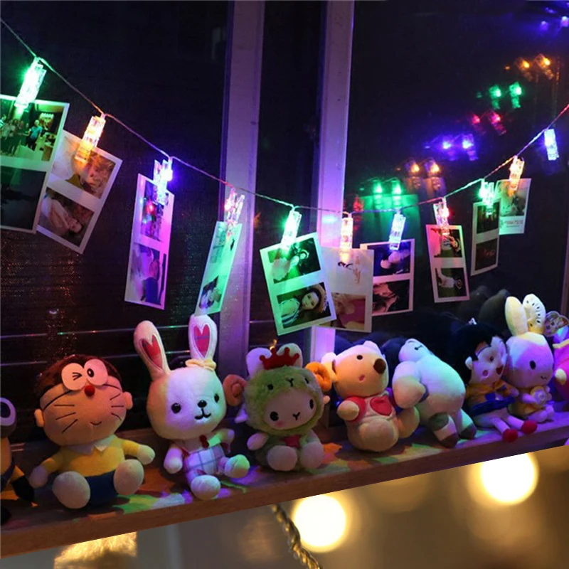 

Fashion Festoon Led Light Decorations For Home Garland LED String Light Photo Clip Birthday Party Wedding Fairy Night lights