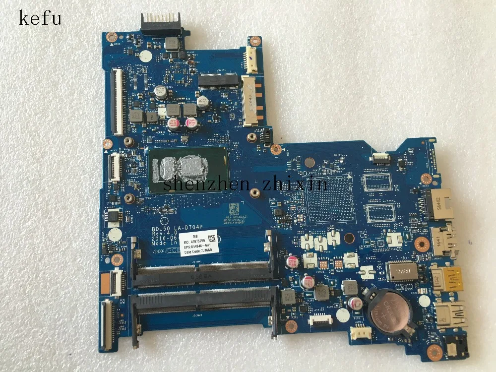 Материнская плата для ноутбука HP 15 AY 854946 601 DDR3 BDL50 LA D704P REV: 4 0 I3 6100U DDR3|ddr3 test|motherboard