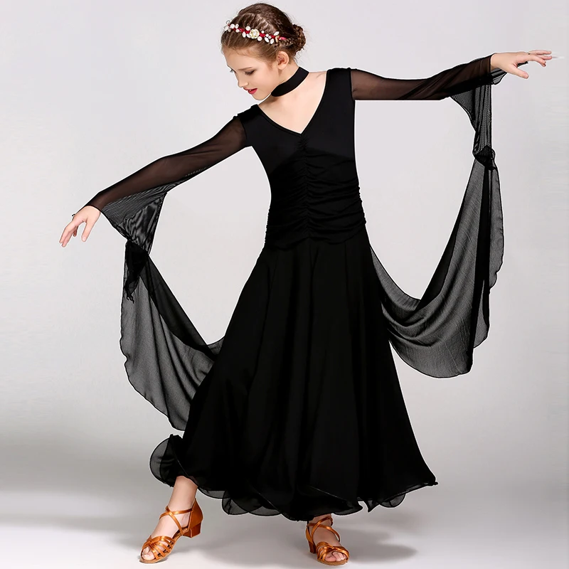 Girls Standard Ballroom Dance Dresses Modern Dance Costumes Dresses For