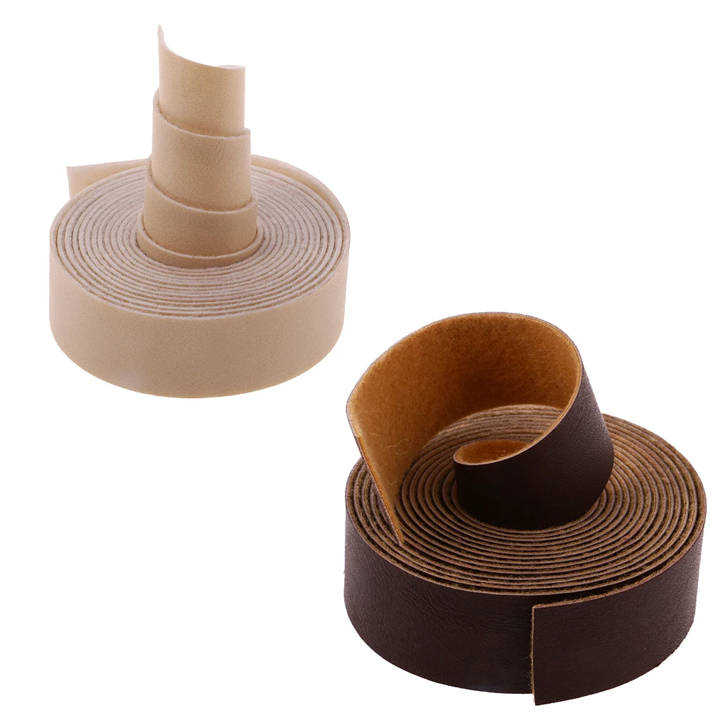 2 Rolls of 10m DIY PU Leather Straps Wide Strips Handbag Belt Making Accessories