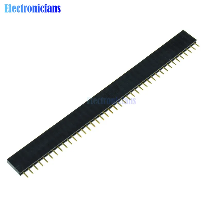 

10PCS 2.54mm 40 Pin Female Single Row Pin Header Strip New