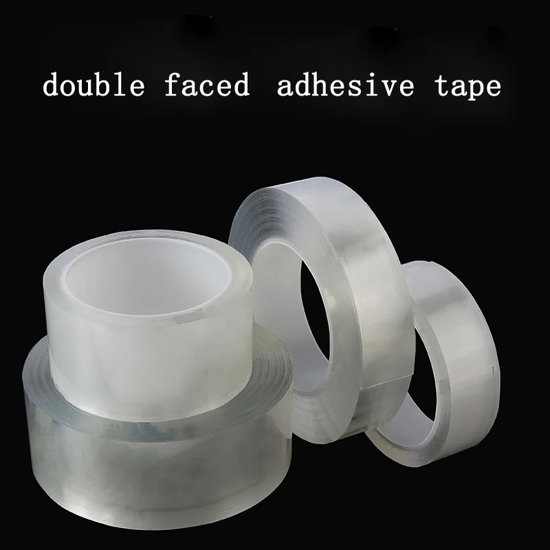 

vanzlife Transparent walls double-sided adhesive plaster to stick a magic piece not nicked auxiliary non-trace Solid tape glue