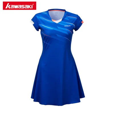 Оригинальные теннисные платья Kawasaki с шортами, высокоэластичные спортивные платья из полиэстера, одежда для тенниса для женщин и девушек, SK-T2701 - Цвет: Blue