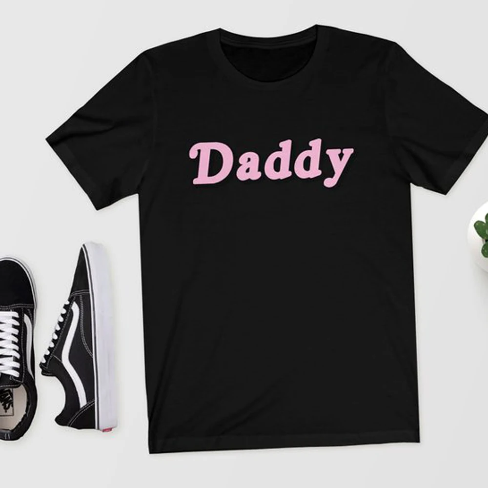 Футболка с сахаром Hoosier Daddy розовая футболка папочкой tumblr Пастельная бледная