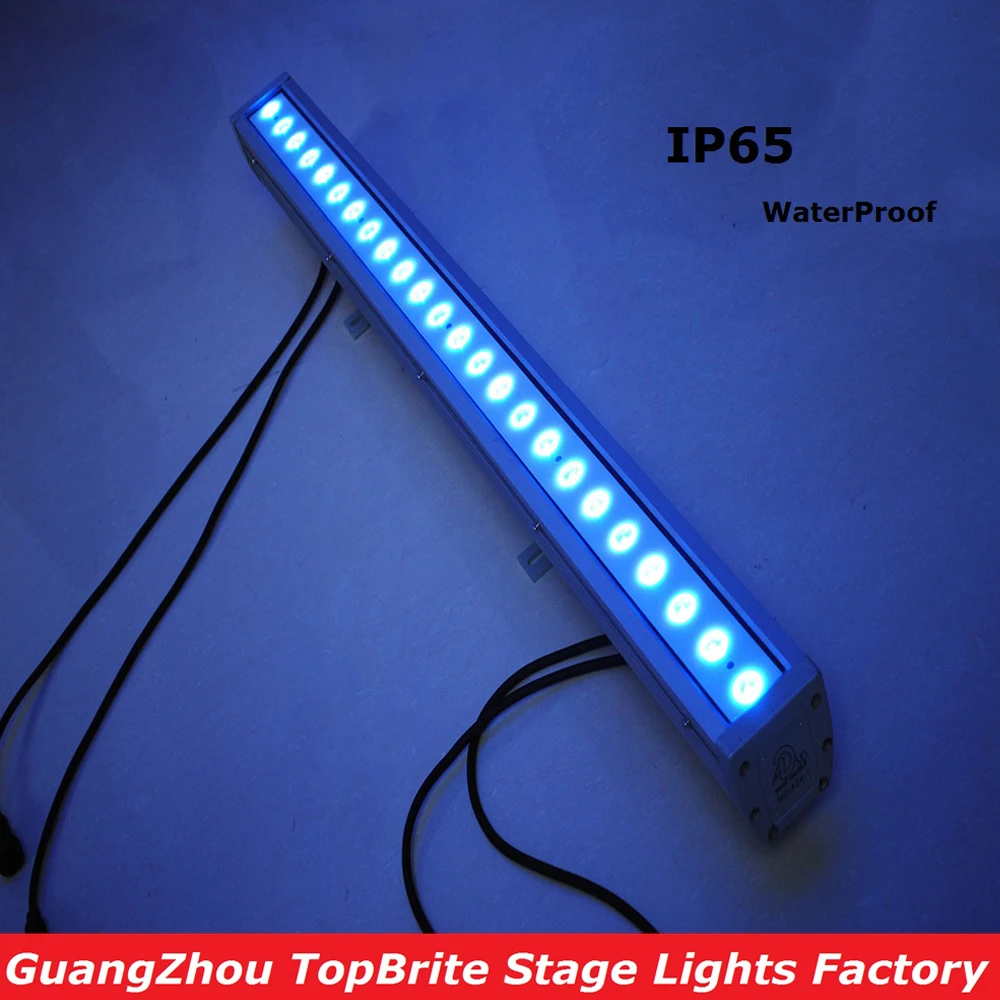 

LED Bar Wall Washer Light 24X3W RGB 3IN1 IP65 Waterproof 80W Led Wall Wash Lights 110-220V For Party Weeding Events Lighting