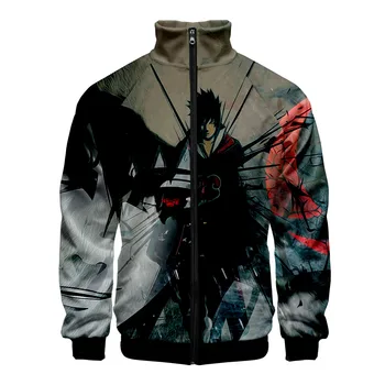 

3D Cool NARUTO Fashion Stand Collar Casual Anime Jacket Sportswear Male Style Slim Zipper Fashion Trend Casual Sweatshirt