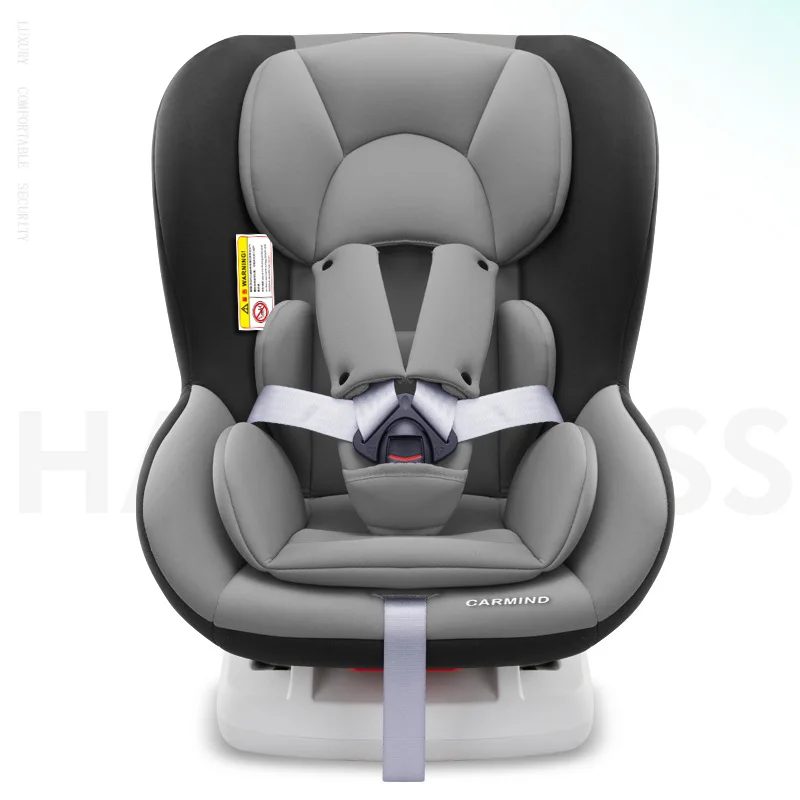 Детское сиденье безопасности Isofix, жесткий интерфейс, пятиточечный жгут, детское сиденье для новорожденных - Цвет: Серый