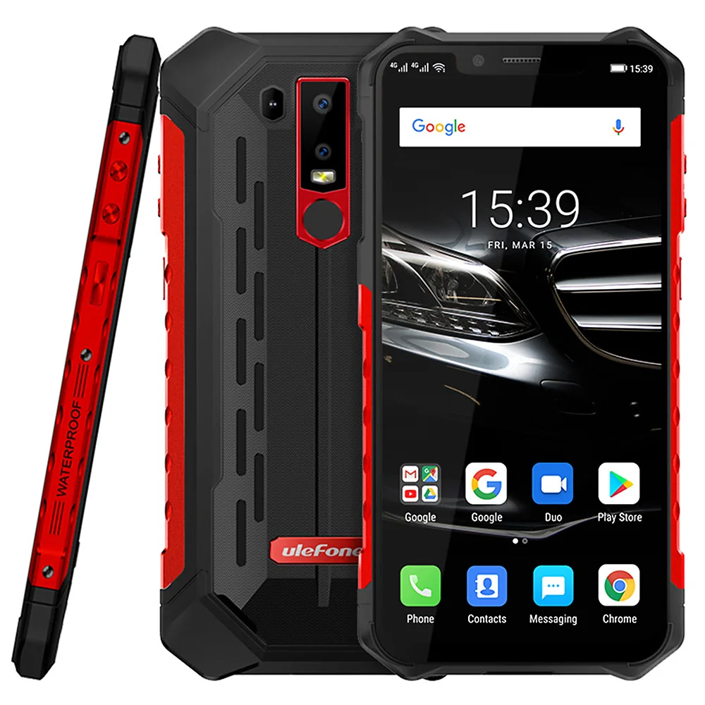 Ulefone Armor 6E IP68 водонепроницаемый прочный телефон 6,2 дюймов 4 GB+ 64 GB 16MP Android 9,0 Octa Core с беспроводной зарядки NFC смартфон