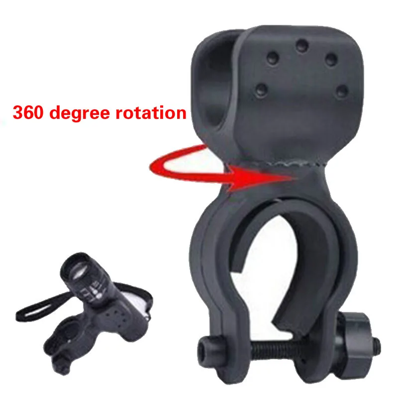 

Bicycle Front Light Bracket Flashlight Holder 360Rotation Bike HeadLight Holder Bracket Clamp Waterproof Bike Accessories