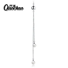 silver strip round pearl Famous Luxury Brand Charm Jewelry Collier Femme Sweater Chain Long Necklace 2017 New For Women P267