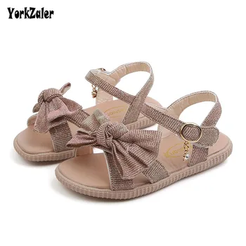 

Yorkzaler 2019 New Fashion 3 Color Kids Sandals For Girls Flats Bowknot Princess Casual Shoes Toddler Baby Summer Shoes 21-36