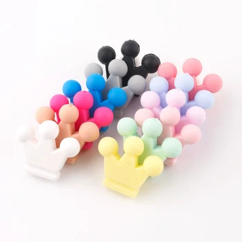 

Let's Make 5pc Candy Crown Baby Teether Silicone Beads For Pacifier Clips DIY Girls Cute Teething Toys Gifts Baby Teether