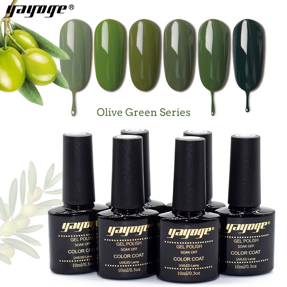 YAYOGE الأشعة فوق البنفسجية جيل للأظافر البولندية 10 مللي 0.3 oz 6 ألوان الزيتون الأخضر سلسلة نقع قبالة أدى هلام ورنيش مانيكير ل مسمار الفن DIY YAYOGE الأشعة فوق البنفسجية جيل للأظافر البولندية 10 مللي 0.3 oz 6 ألوان الزيتون الأخضر سلسلة نقع قبالة أدى هلام ورنيش مانيكير ل مسمار الفن DIY
