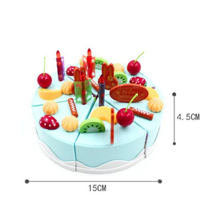 54 шт. торт ко дню рождения игрушки для кухни дети ранний обучающий воображаемый играть кухонные игрушки пластиковая игрушечная еда