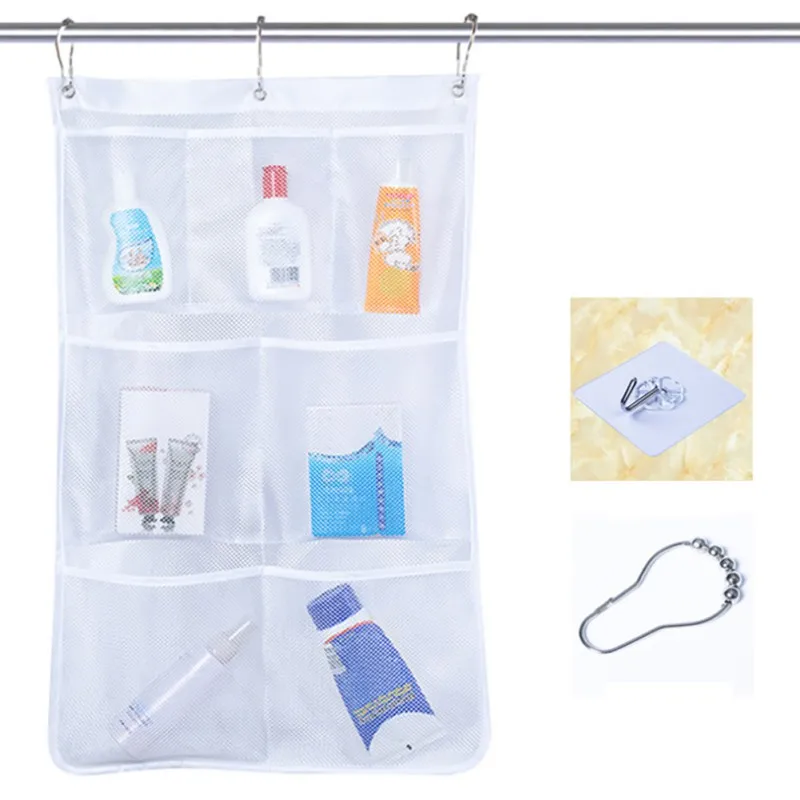 Портативная семикарманная подвесная сумка для хранения ванная, душ подвесная сетка Органайзер Многофункциональный косметический Органайзер