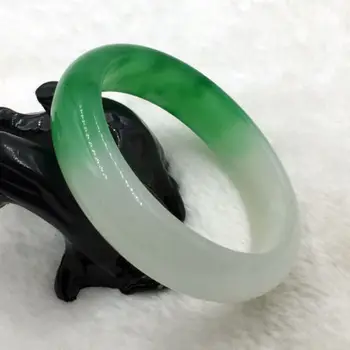 

wyanshun Hot sale Vintage China Beautiful White Green k Gems Bangle Bracelet 61mm