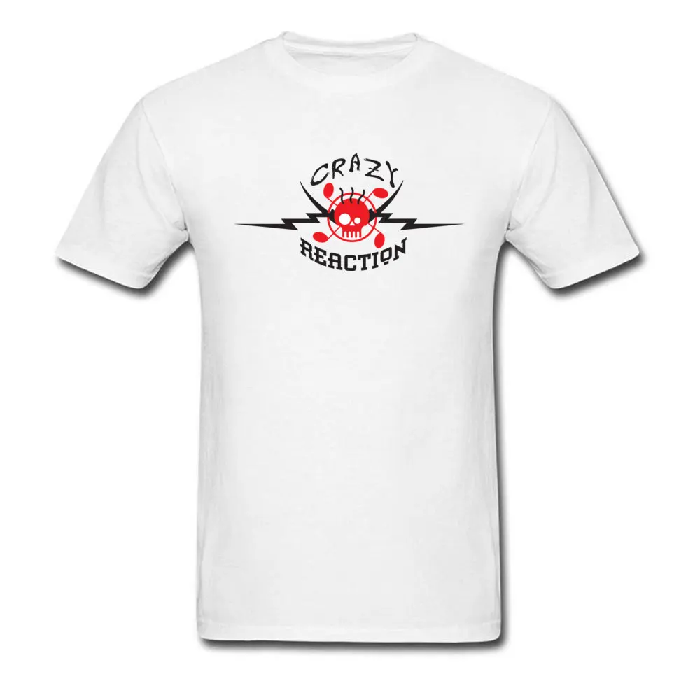 

Skull T-shirt Men Crazy Reaction T Shirt Red Black White Tops & Tees Team Logo Custom Tshirt Slim Fit Cotton Clothes Fashion