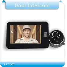 Envío libre 4.3 “LCD Espectador de La Puerta de Intercomunicación de la Puerta Digital de 2.0 Megapíxeles Cámara de Vídeo Monitor de Intercomunicación para el Hogar F4344A