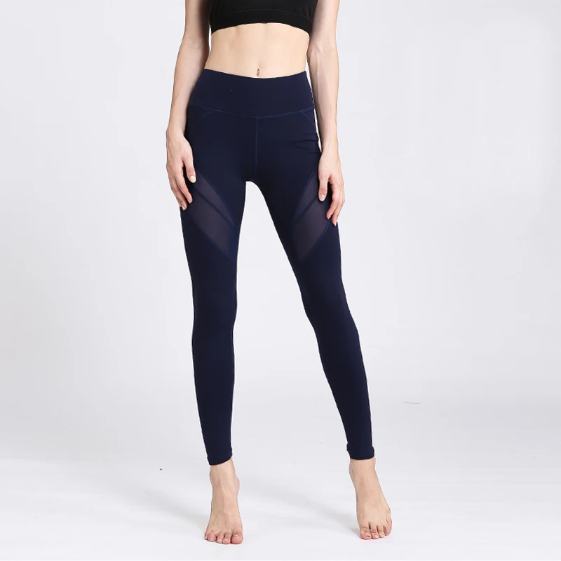 Mesh Women High Waist Yoga Pants Sport Gym Fitness Jogging femme Running Pants Training Tights Athletic Workout Leggings XL (13)