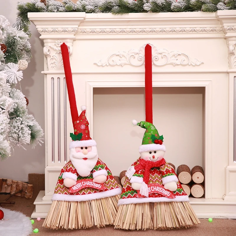 Christmas Decoration Broom Cover Supermarket Hotel Xmas Decoration