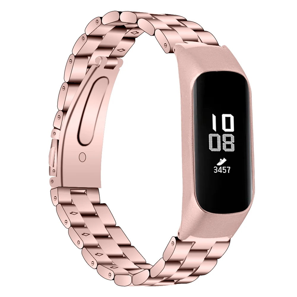 

Straps Polished Anti Corrosion Easy Remove Bracelet Fashion Stainless Steel Adjustable Solid Watch Band For Galaxy Fit-e