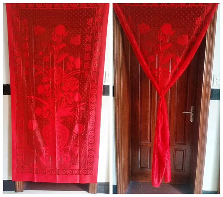 2pcs wholesale thick cloth Door Curtain wedding Dust proof Design