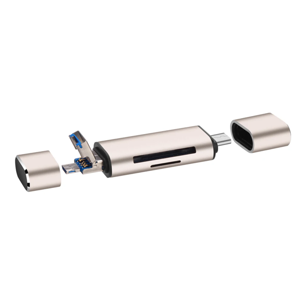 Новый портативный мини дизайн очаровательный картридер 3 в 1 USB Type C Micro 0