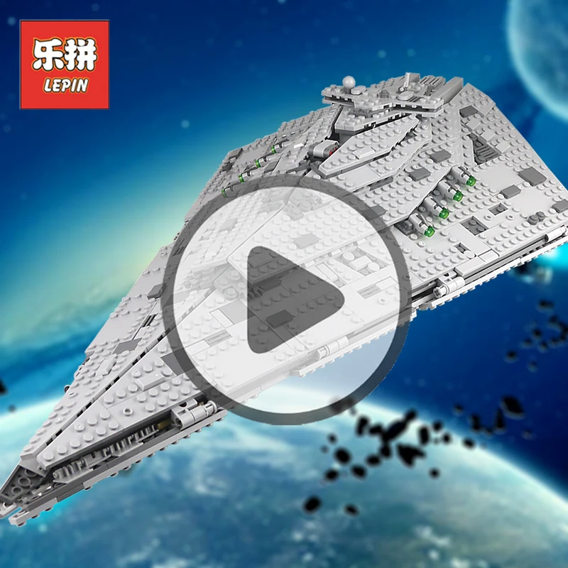

Lepin 05131 1585Pcs Star Wars First Order Star Destroyer Set Compatible Legoing 75190 Model Building Kits Blocks Bricks Toy Gift