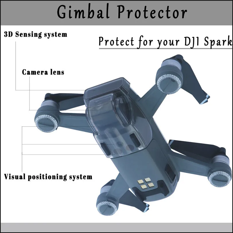 

Sensor Gimbal Camera Protector Guard Lock Cover Hood Cap For DJI Spark Drone New Tampa com fecho capuz 6 20A Drop Shipping