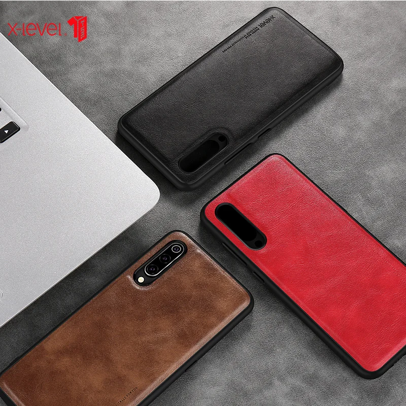 

X-Level Business Leather Case For Xiaomi Mi 9 Soft Silicone Edge Full Protection Back Phone Cover For Xiaomi Mi9 Mi 9 Cases