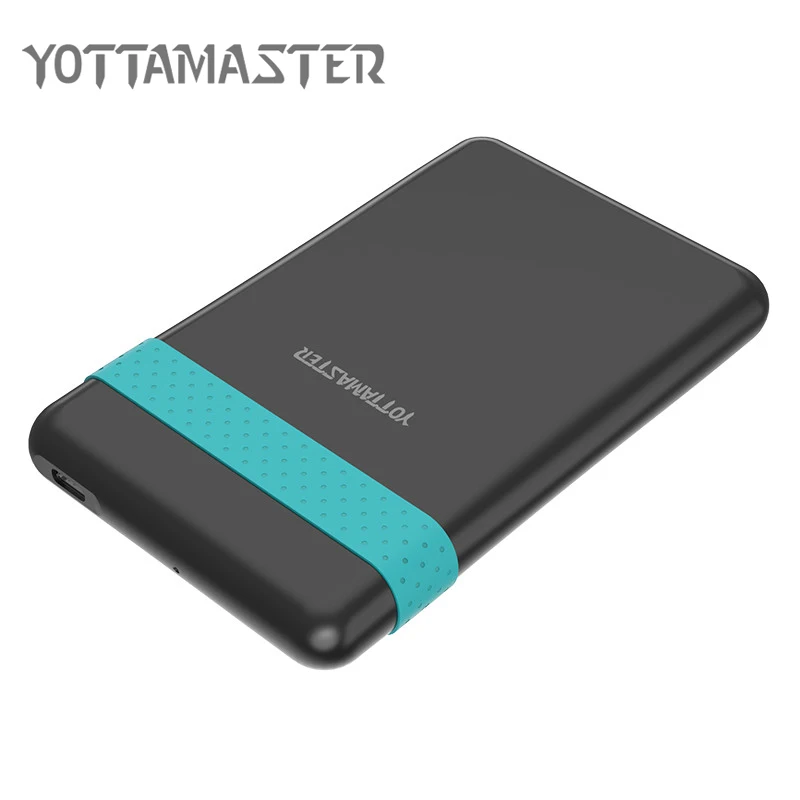 

YOTTAMASTER HDD Enclosure 2.5inch 5 Gbps Type-c to SATA 3.0 Hard Drive Disk Case 2 TB Support UASP with Silicone Band USB Cable