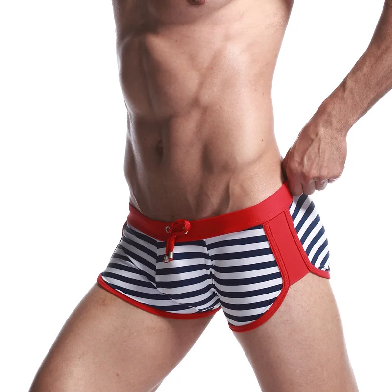 GANYANR Brand Male Swimming Trunks Gay Men Swimwear Sexy Swimsuit Sunga Plus Size Swim Shorts Boxer Briefs Bathing Surf Bulge