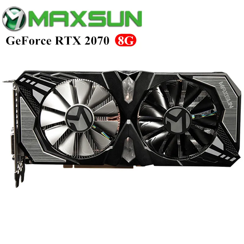 

MAXSUN Nvidia GeForce RTX 2070 8GB Video Graphics Cards for Gaming with GDDR6 256bit 1410MHz+CUDA Cores 2304+DP/HDMI/DVI