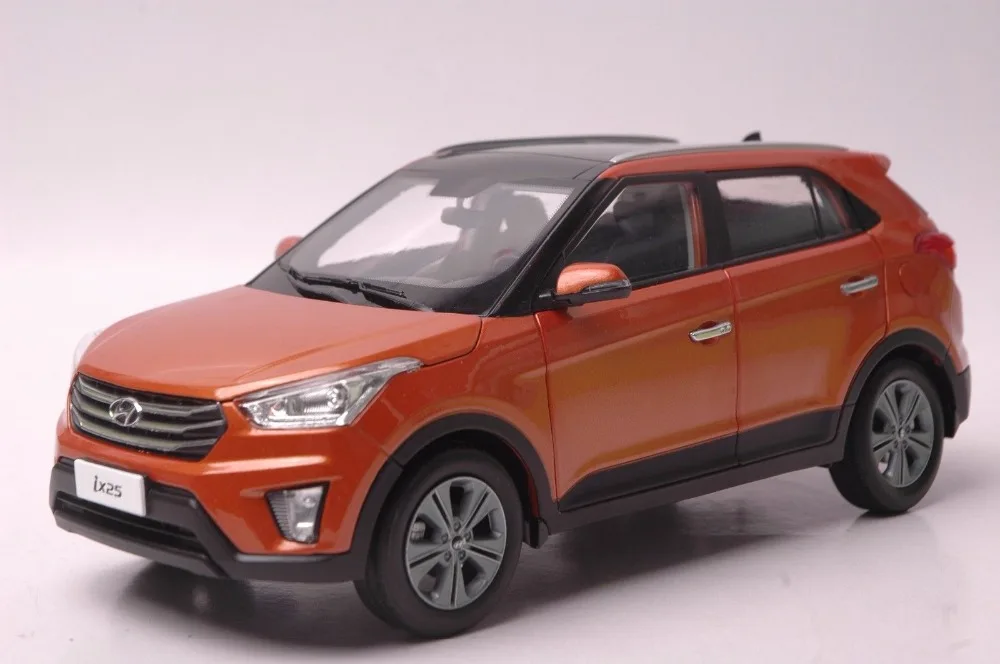 1:18 литая модель для hyundai IX25 оранжевый внедорожник игрушечный автомобиль миниатюрная Коллекция подарков IX