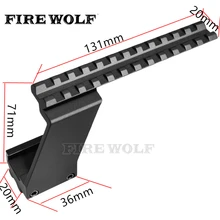 FIRE WOLF Тактический Вивер Пикатинни Верхняя и нижняя рельсы пистолет прицел Крепление Подходит Glock пистолеты Передняя Красная точка лазерный прицел