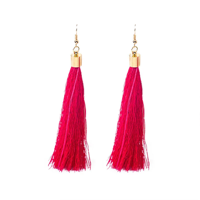 Fashion Trendy Earrings for women Bohemian Earrings Women Long Tassel Fringe Elegant Dangle Earrings Jewelry Brincos Y05#N (3)