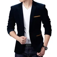 Blazers de pana de marca para hombre, moda de otoño-Primavera, Chaqueta de traje informal ajustada gruesa para hombre, chaqueta para hombre, ropa masculina para hombre