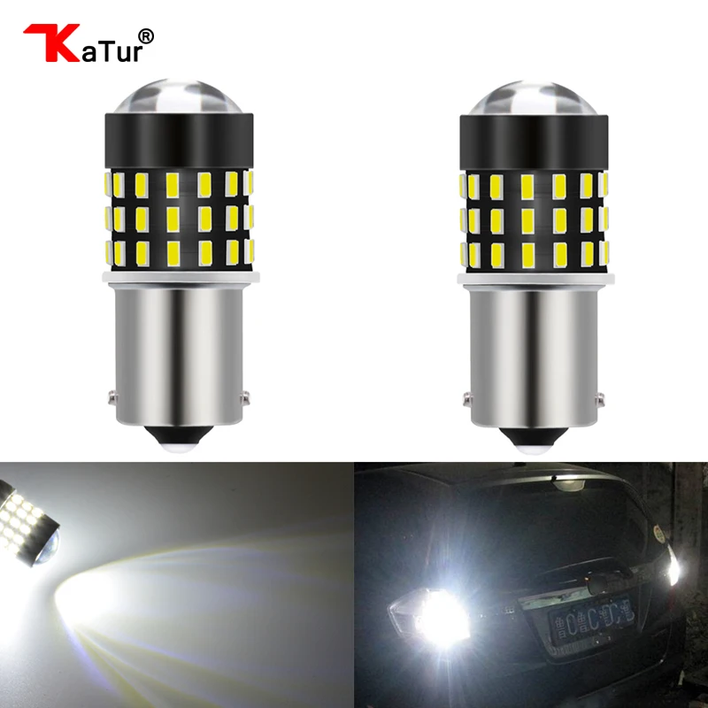 KaTur 2 шт. супер яркий 1156 BA15S 7506 1073 1095 1141 3014 54SMD объектив СВЕТОДИОДНЫЙ Сменные лампы