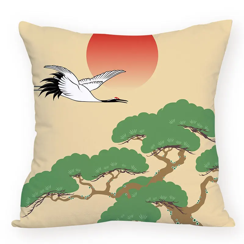 Китайский стиль Летающий кран декоративный чехол для подушек дивана с принтом наволочки Животные наволочки домашний декор персонализированный - Цвет: L876-8