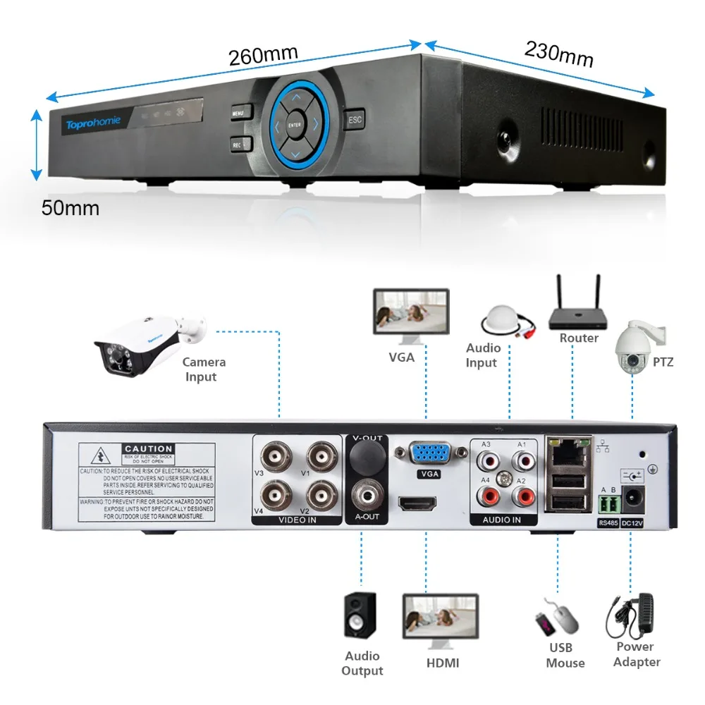 Новый Full HD 4CH AHD 4MP домашняя система наружного видеонаблюдения 4 канала комплект